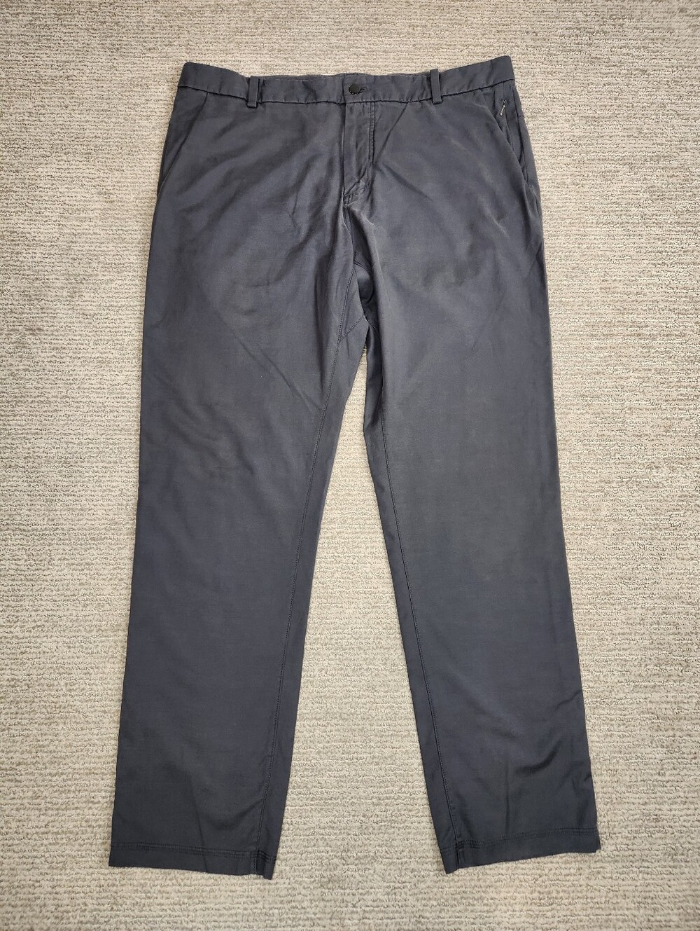 Lululemon Chino Pant Mens 38x32 Gray Straight Leg Stretch Pocket Classic Trouser